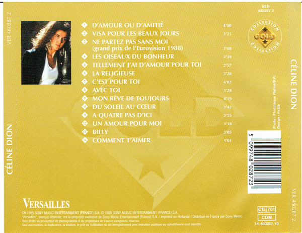 Celine Dion  Gold (Les premi res chansons)  Vol 1 : Back